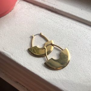 JCrew Half Filled Hoop Earrings